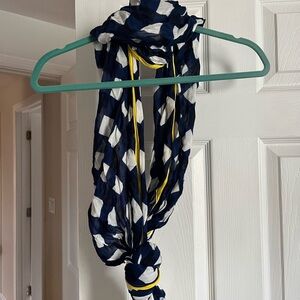 Kate spade navy and White Checkered Scarf